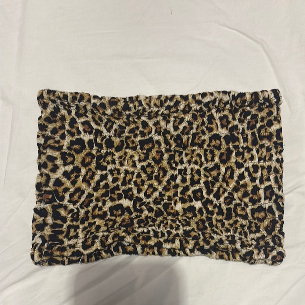 Leopard Print tube crop top